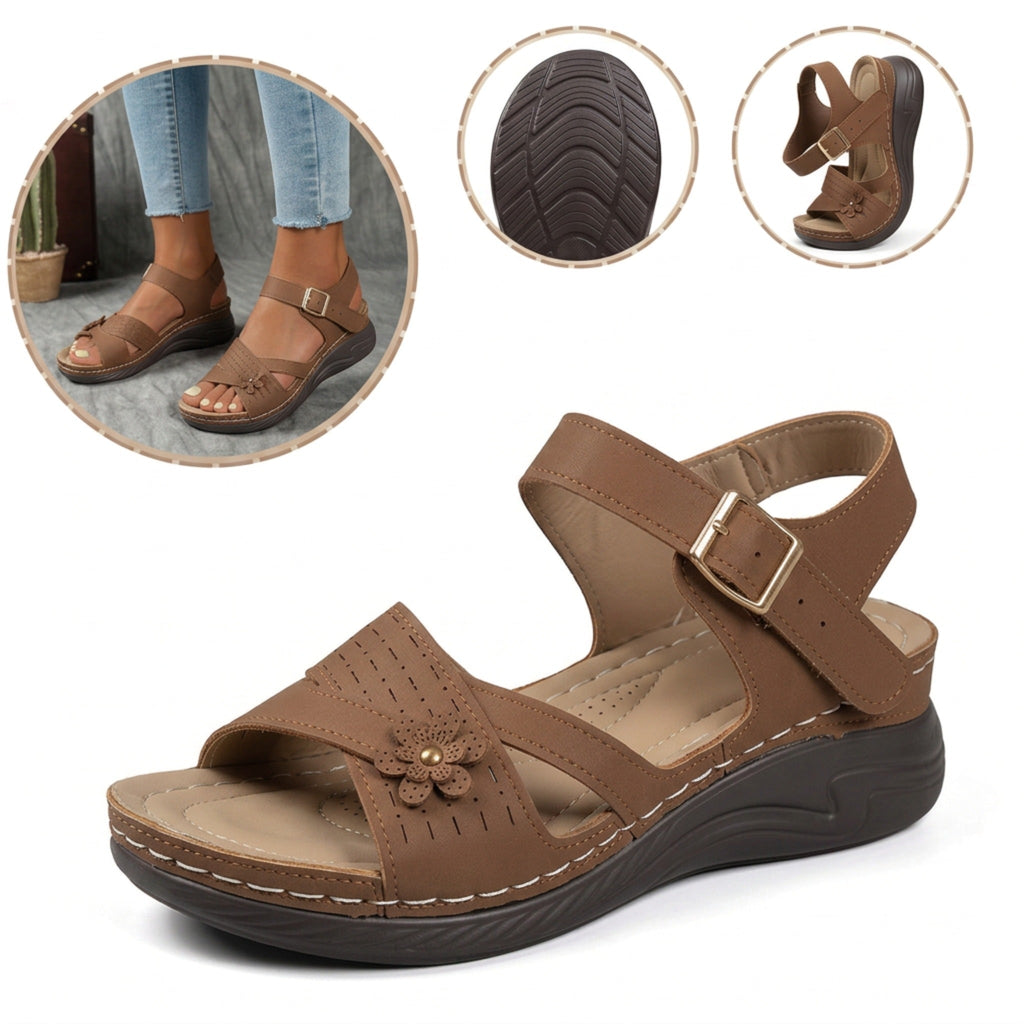 Sandalias ortopédicas ergonómicas — Con soporte para el arco del pie que ayuda a aliviar el dolor en los pies, estabilizar el talón y reducir la inestabilidad al caminar
