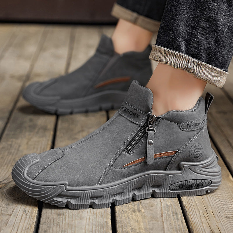 【⏰Hoy 50% de descuento - ¡termina pronto!🔥】Zapatillas de senderismo antideslizantes KEENPE® - Fabricadas en piel de vacuno italiana, con soporte para el arco del pie, cómodas y duraderas, ¡alivian las molestias en los pies!