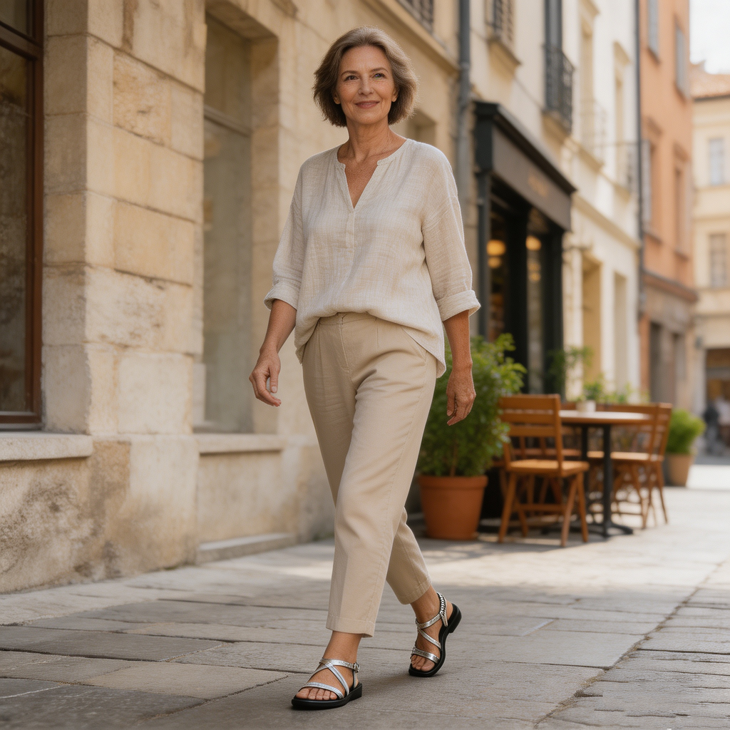 Sandalias ortopédicas ergonómicas — Con soporte para el arco que ayuda a aliviar el dolor de pies, estabilizar el talón y reducir la inestabilidad al caminar