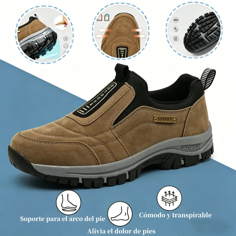 🔥 ¡Oferta especial de hoy: 50 % de descuento! 👞 Zapatos ortopédicos de ante de alta calidad para hombre ✅ Alivian el dolor de pies ✅ Soporte para el arco plantar: comodidad durante todo el día