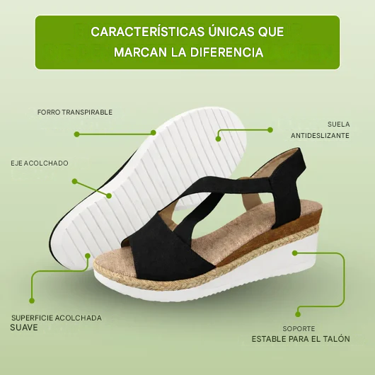 Sandalias ortopédicas- sandalias ergonómicas para aliviar el dolor para mujer.