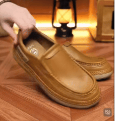 🎉 ¡Sconto del 50% hoy! 👞 Zapatos de cuero para hombre de uso diario 🐂 Hechos de piel de vacuno australiana de alta calidad ✅ Transpirables y ligeros 🦶 Soporte del arco plantar y eficaz absorción de impactos ✅ Ideales para caminar todo el día sin moles