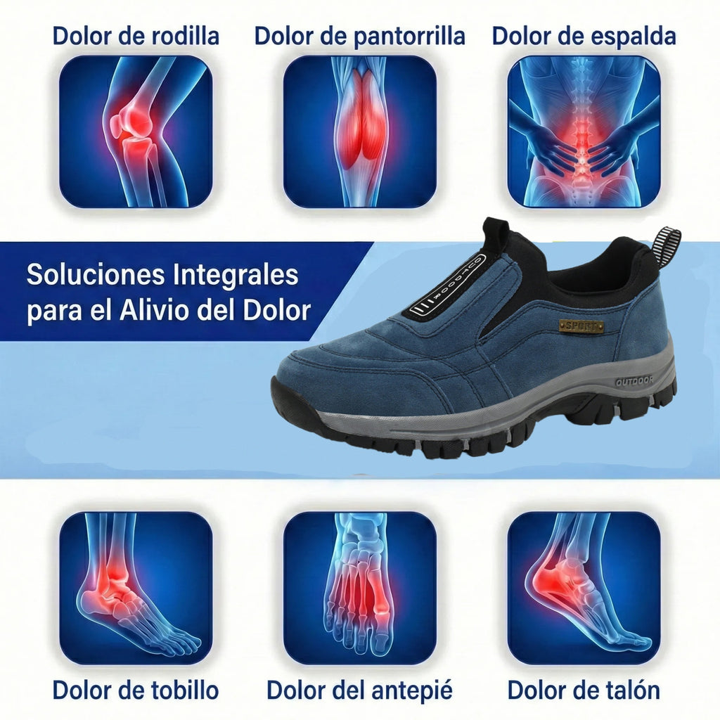 🎁 Zapatillas de senderismo ortopédicas de moda — Ante cosido a mano 👟 Impermeables y antideslizantes ✅ Soporte para el arco del pie — Caminar cómodamente.