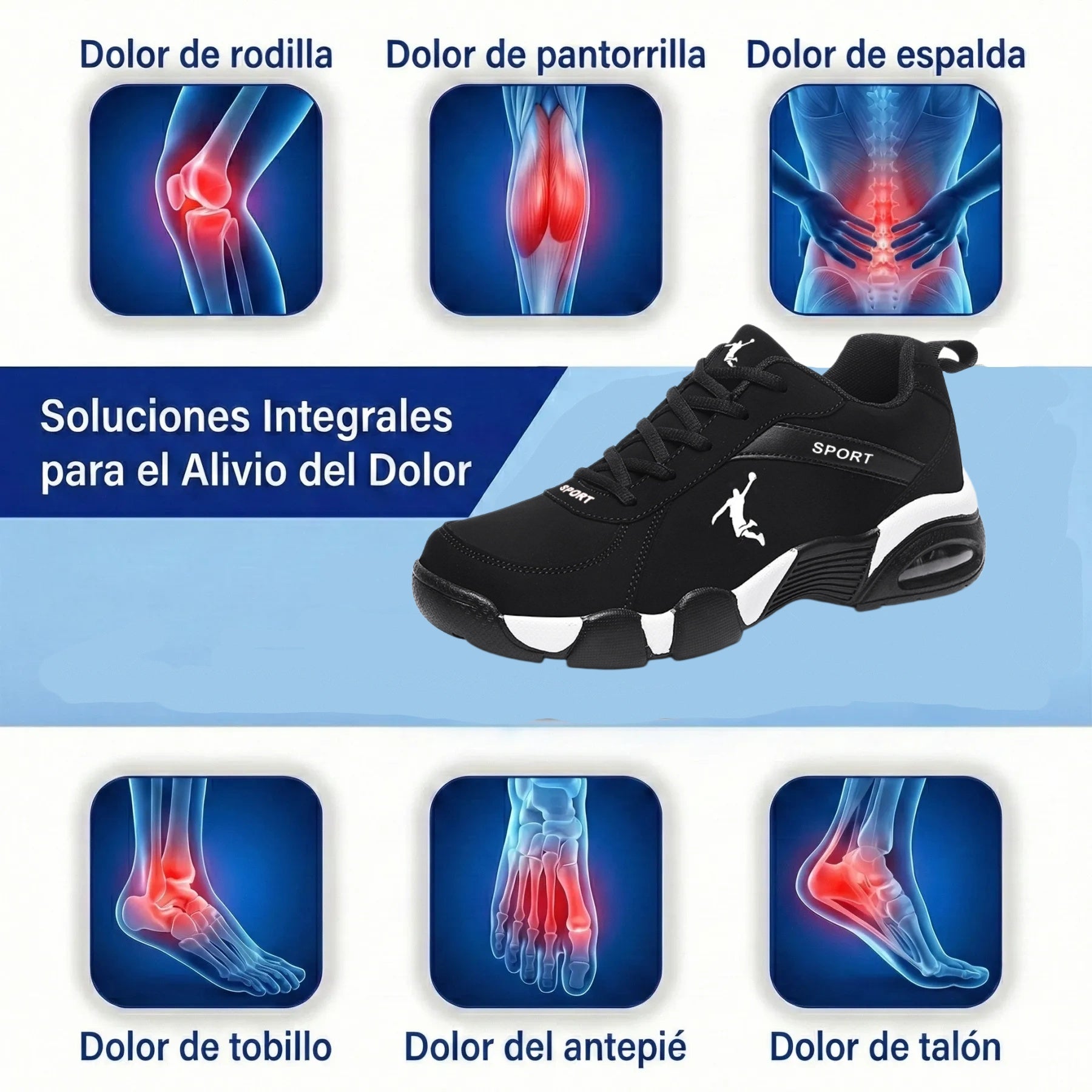 🎁 ¡Último día para aprovechar el 50% de descuento! ¡No te pierdas esta oportunidad! ⏰ Alivia el dolor de pies y la fascitis: zapatos ortopédicos cómodos, antideslizantes y transpirables.