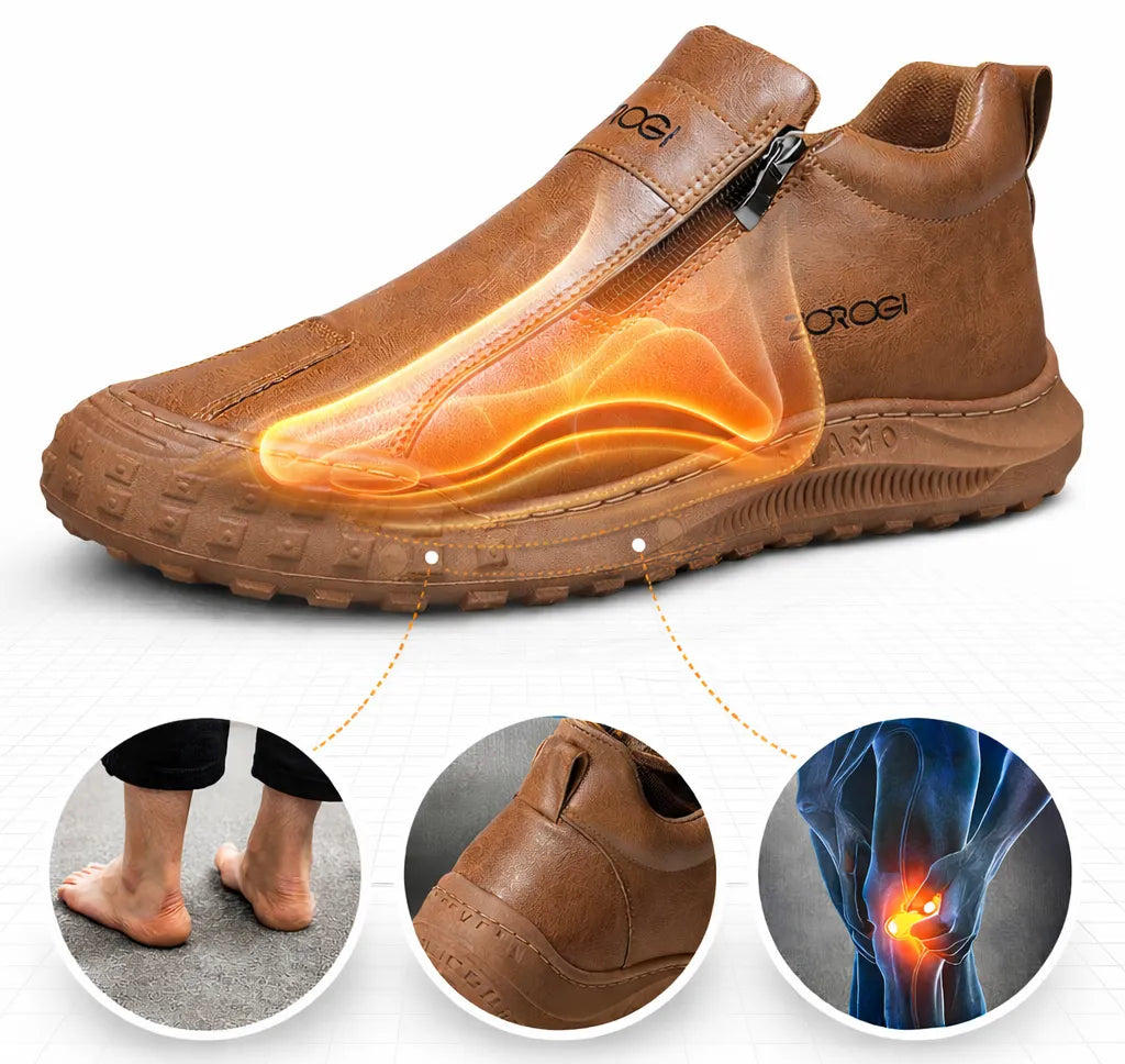 (🎉Último día para aprovechar el descuento del 40 %, ¡no te lo pierdas!) 🐂Zapatos ortopédicos para hombre, confeccionados en piel de becerro australiana👞 Piel ✅Cosidos a mano, soporte plantar: caminata cómoda, alivian el dolor