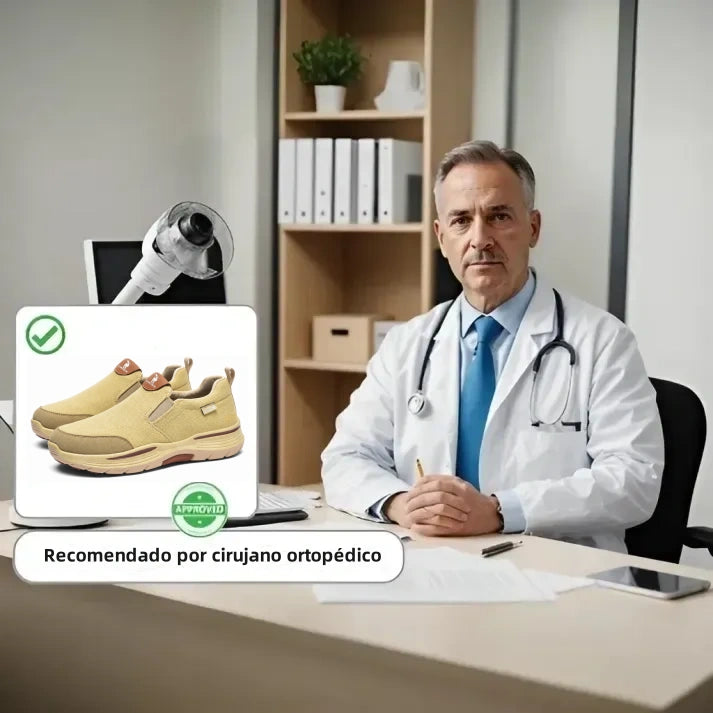 🔥 Zapatos ortopédicos de diseño ergonómico ⏰ Zapatos de lona ligeros y transpirables 👞 Proporcionan soporte para el arco para caminar sin dolor
