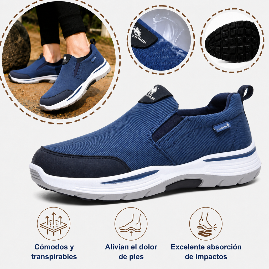 🔥 Zapatos ortopédicos de diseño ergonómico ⏰ Zapatos de lona ligeros y transpirables 👞 Proporcionan soporte para el arco para caminar sin dolor