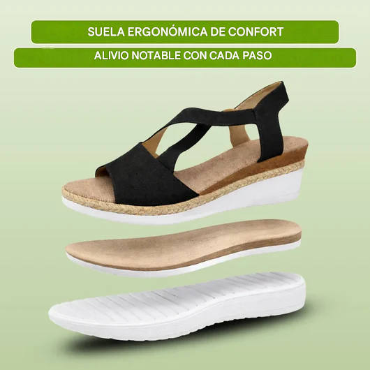 Sandalias ortopédicas- sandalias ergonómicas para aliviar el dolor para mujer.