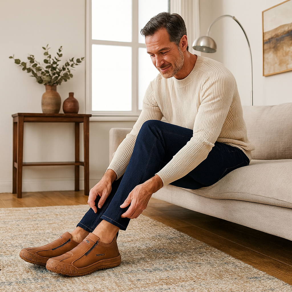 ⏰ Compra uno y llévate otro gratis 🔥 Zapatos de hombre de cuero genuino hechos a mano 🐂 Cómodos para largas caminatas | Soporte resistente ✅ Varios tamaños disponibles