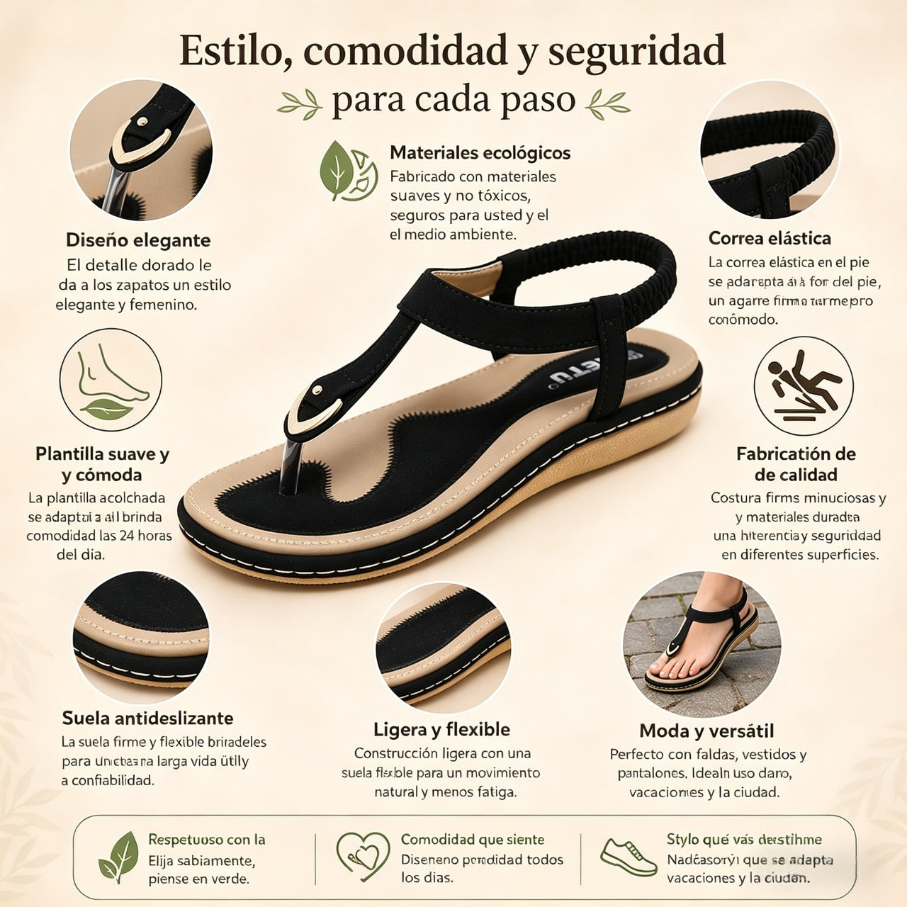 🎁¡Último día para aprovechar el 50% de descuento! ¡No te pierdas la oportunidad! ⏰Alivia el dolor de pies y la fascitis: cómodas sandalias casuales🔴