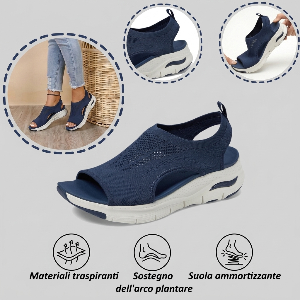 【⏰¡Último día, 50% de descuento! ¡No te lo pierdas!】Sandalias ortopédicas ergonómicas con absorción de impactos, ✅️Sandalias ortopédicas saludables diseñadas específicamente para mujeres europeas.