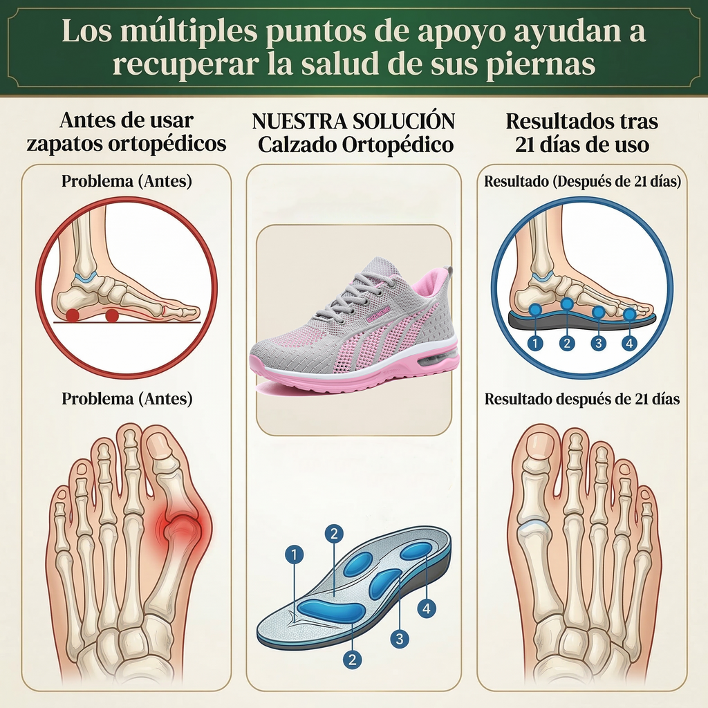 🔥 ¡-60% de descuento! ⏰ Elegantes zapatos ortopédicos para mujer — Diseño ergonómico ✅ Transpirables y antideslizantes, soporte superior 🦶 — Alivian eficazmente el dolor de pies