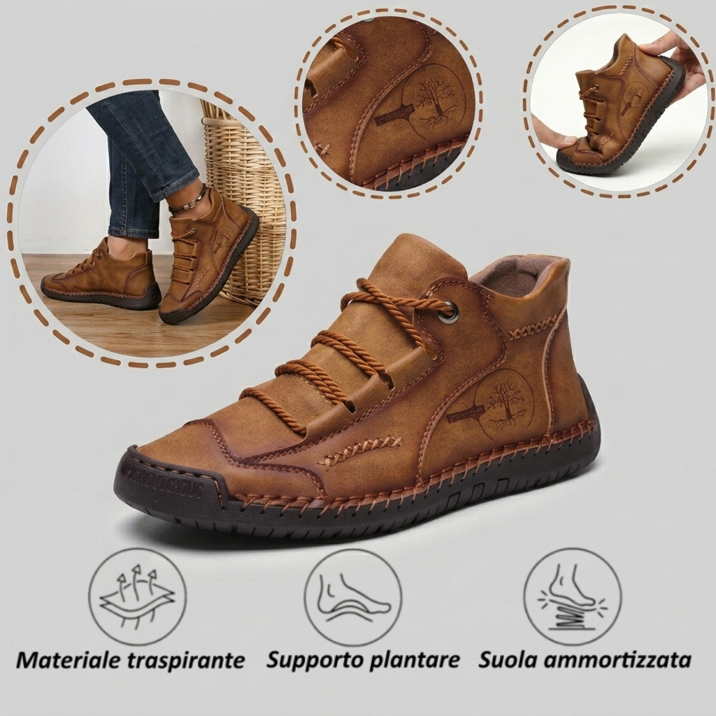 ⏰ Oggi sconto del 70% — Da non perdere!🐂 Nuove scarpe ortopediche da uomo in pelle bovina, impermeabili e antiscivolo,🦶 efficaci nell'alleviare il dolore ai piedi.