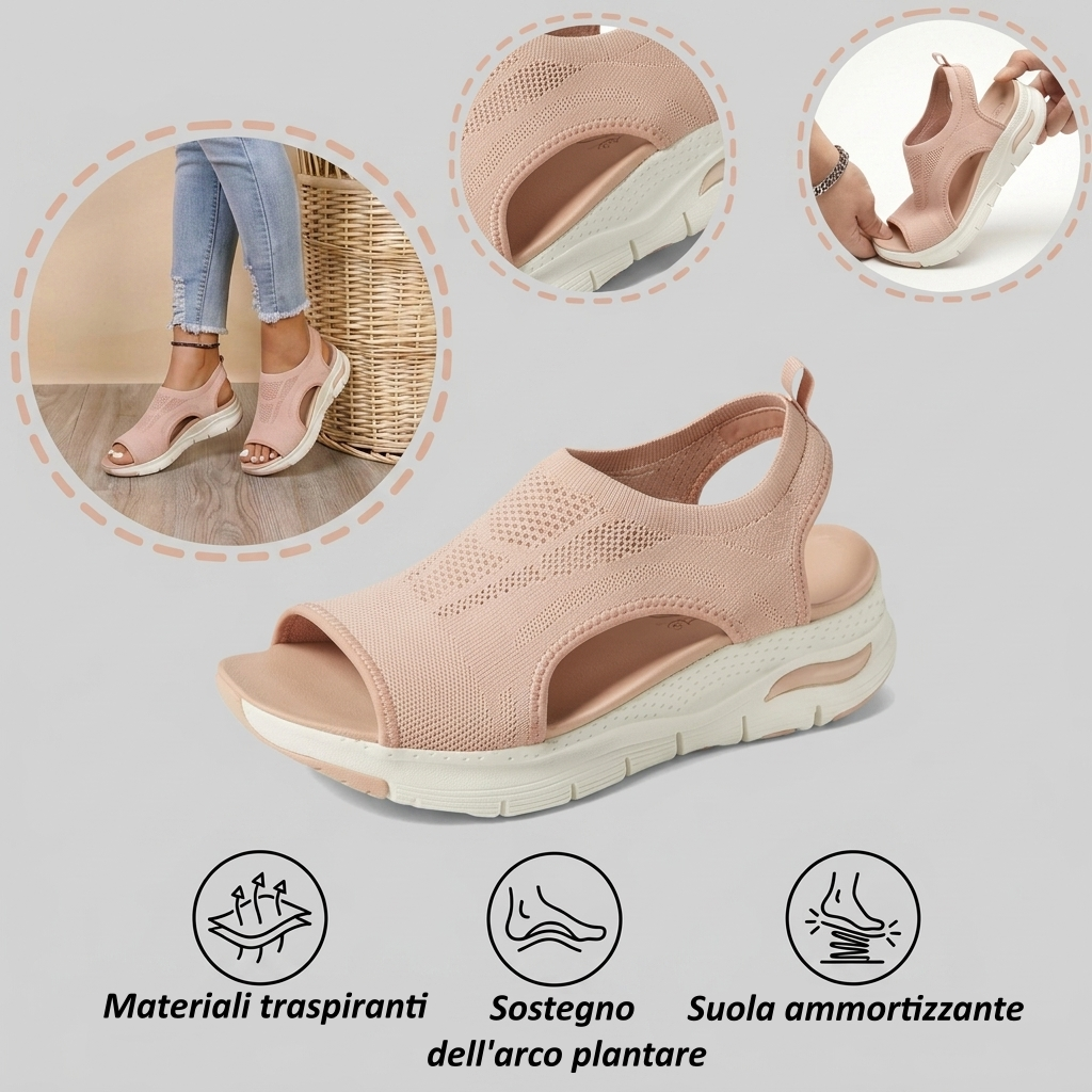 【⏰¡Último día, 50% de descuento! ¡No te lo pierdas!】Sandalias ortopédicas ergonómicas con absorción de impactos, ✅️Sandalias ortopédicas saludables diseñadas específicamente para mujeres europeas.