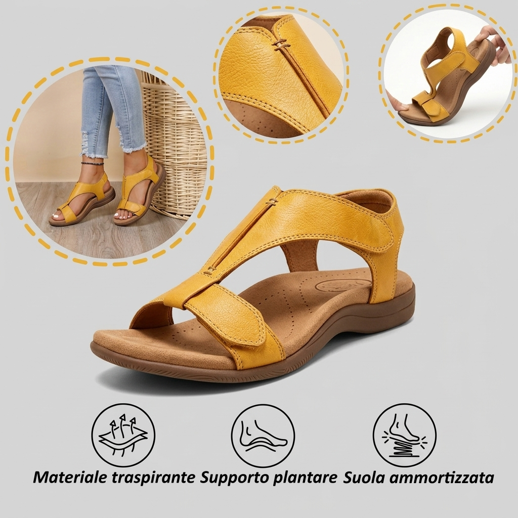 【🎁Ultimo giorno a metà prezzo! Non perdete l'occasione!】Sandali ortopedici e ammortizzanti dal design ergonomico per un'esperienza di camminata più confortevole👞