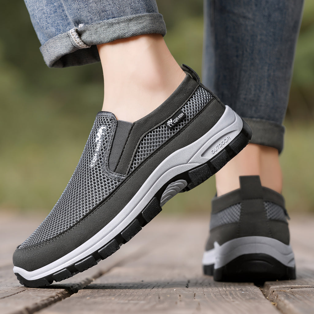 🔥 ¡50% de descuento hoy! 👞 Zapatos cómodos para caminar para hombre ✅ Alivian el dolor de pies ✅ Ligeros y transpirables, cómodos para caminar todo el día.