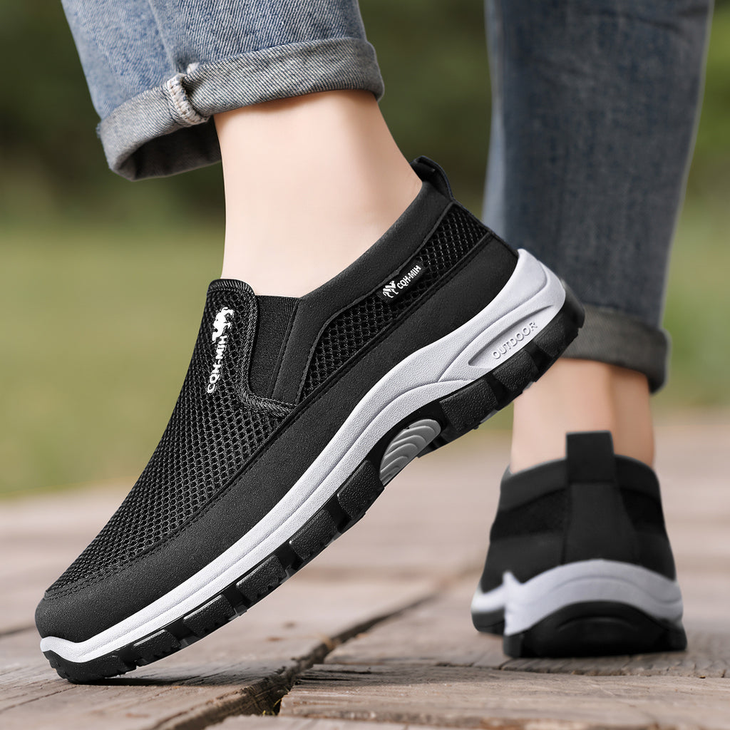 🔥 ¡50% de descuento hoy! 👞 Zapatos cómodos para caminar para hombre ✅ Alivian el dolor de pies ✅ Ligeros y transpirables, cómodos para caminar todo el día.