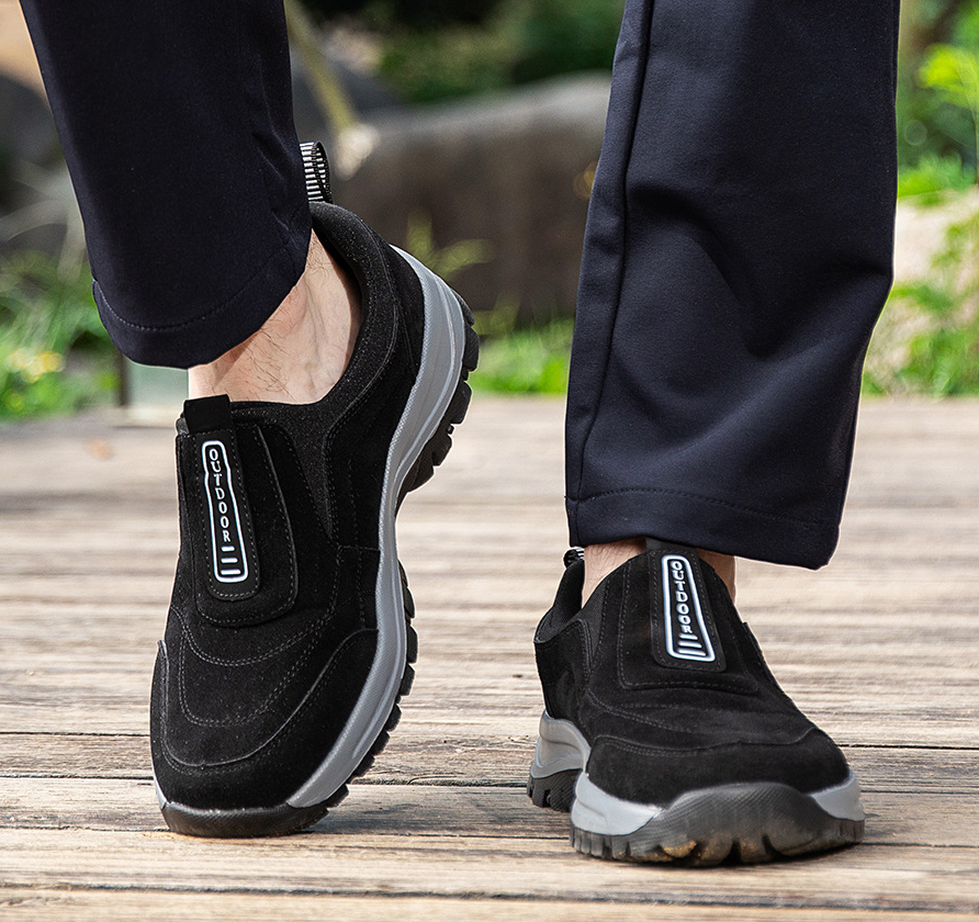 🔥 50% de descuento - ¡No te lo pierdas! 🦶Zapatos de Exterior ASSNAS para Hombre | Soporte de Arco Avanzado, Gamuza Antideslizante y Confort Total