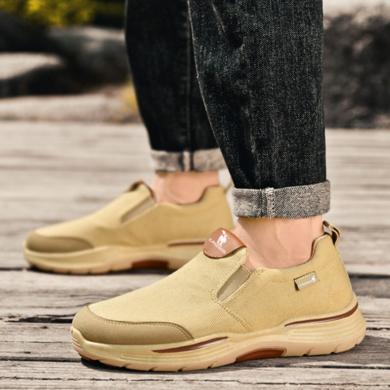 🔥 Zapatos ortopédicos de diseño ergonómico ⏰ Zapatos de lona ligeros y transpirables 👞 Proporcionan soporte para el arco para caminar sin dolor