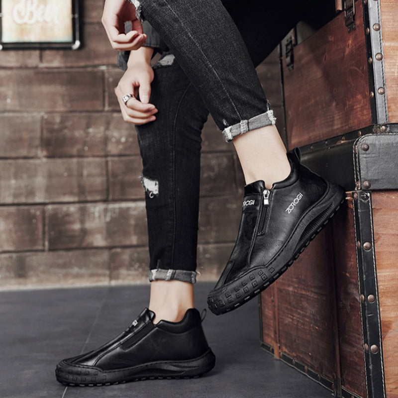 ⏰ Compra uno y llévate otro gratis 🔥 Zapatos de hombre de cuero genuino hechos a mano 🐂 Cómodos para largas caminatas | Soporte resistente ✅ Varios tamaños disponibles