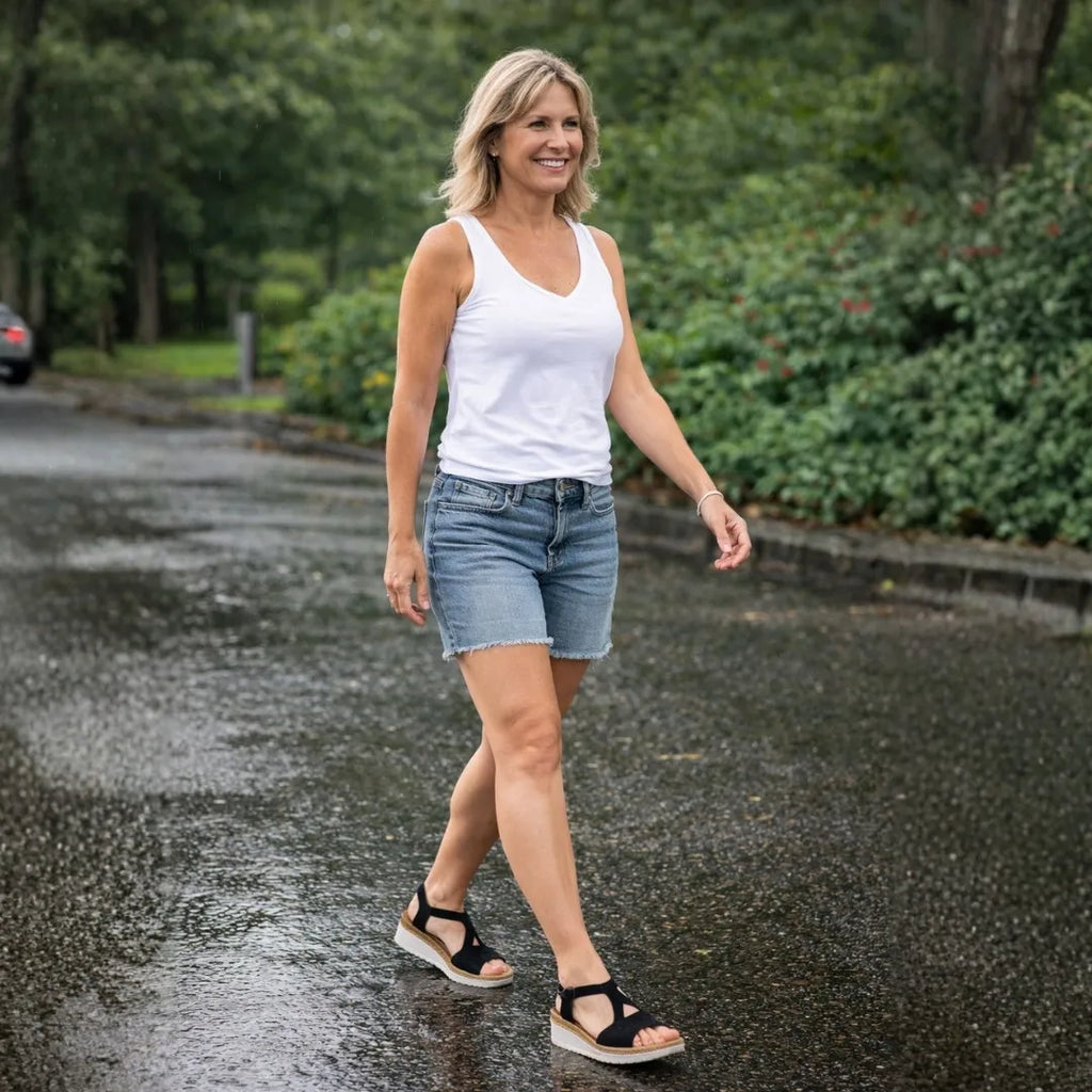 Sandalias ortopédicas- sandalias ergonómicas para aliviar el dolor para mujer.