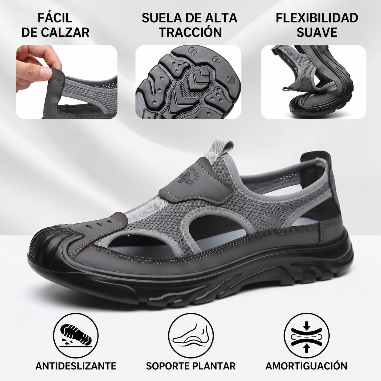 🔥 Oferta por tiempo limitado 🦶 Sandalias para hombre ✅, cómodas y transpirables, antideslizantes + soporte para el arco del pie. La elección perfecta para tus paseos de verano 👣