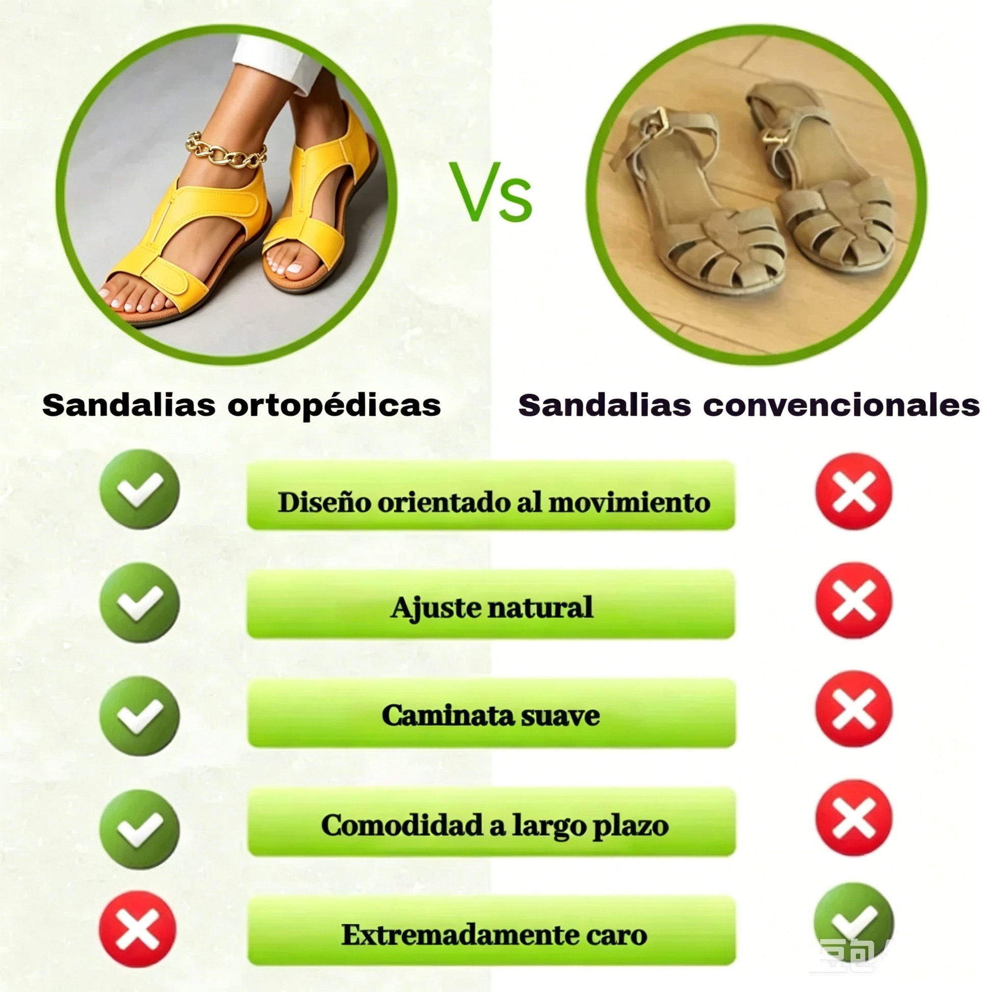Sandalias ortopédicas - Sandalias antideslizantes para mujer, diseñadas ergonómicamente para brindar soporte al pie | Diseño ergonómico