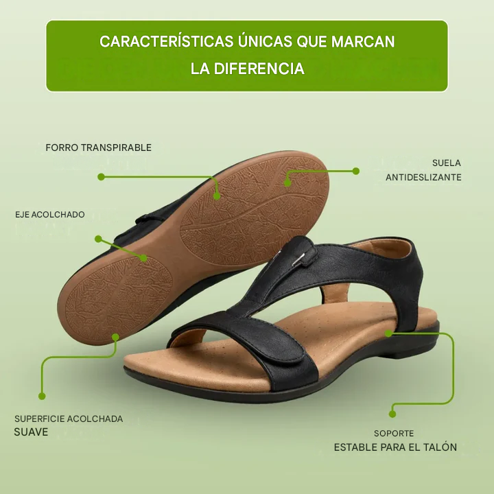 Sandalias ortopédicas - Sandalias antideslizantes para mujer, diseñadas ergonómicamente para brindar soporte al pie | Diseño ergonómico