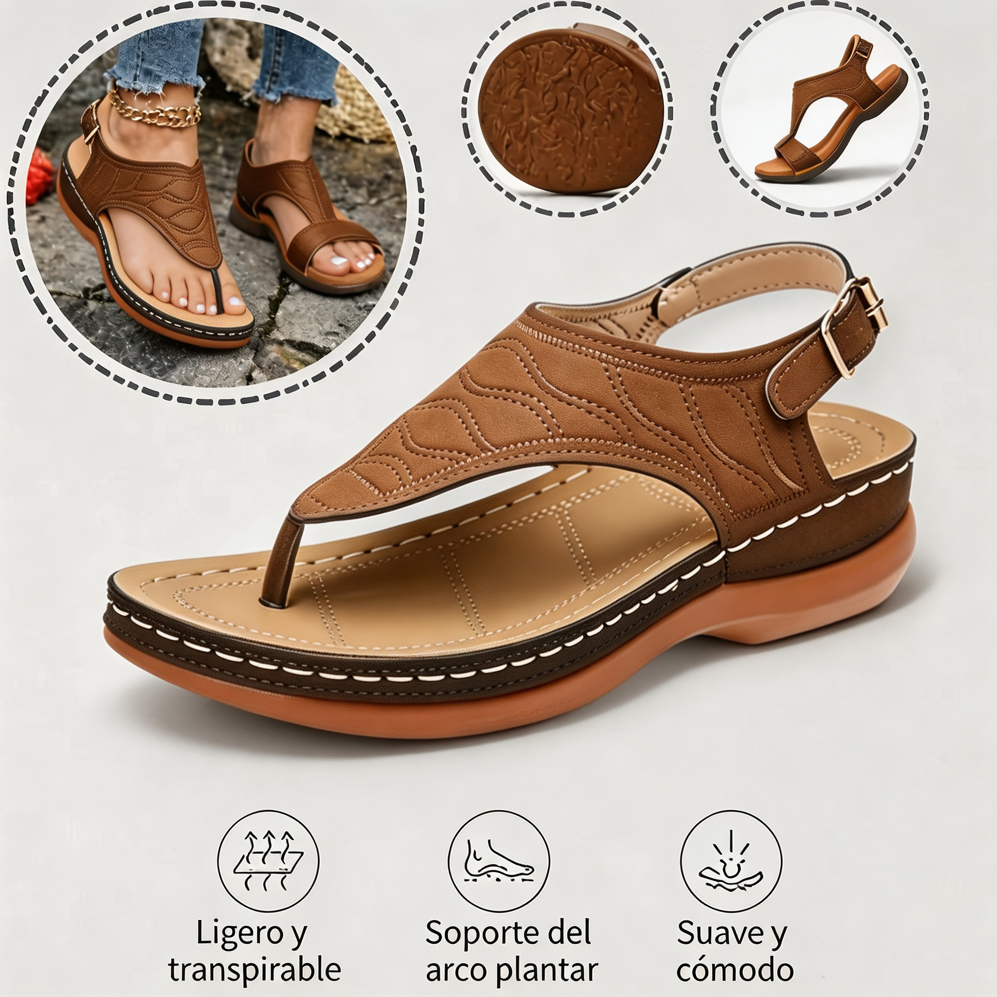 OrthoComfort - Sandalias ergonómicas para mujer que alivian el dolor