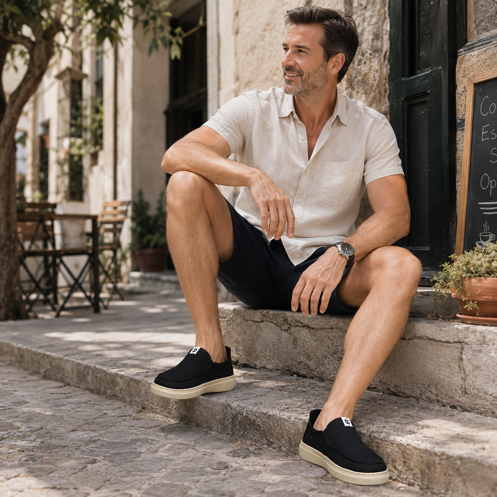 🎉 ¡50% de descuento hoy! Zapatos cómodos para hombre 👞 Ultraligeros y transpirables ✅ Soporte para el arco · Comodidad durante todo el día