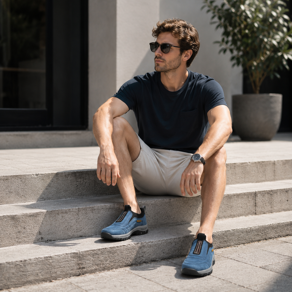 🔥 ¡Oferta especial de hoy: 50 % de descuento! 👞 Zapatos ortopédicos de ante de alta calidad para hombre ✅ Alivian el dolor de pies ✅ Soporte para el arco plantar: comodidad durante todo el día