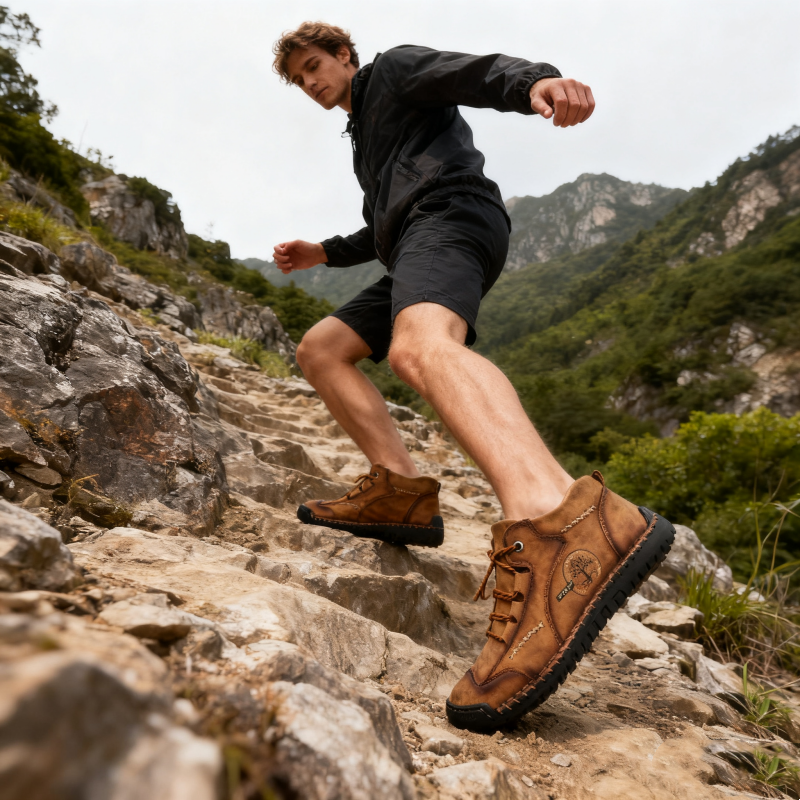 (🔥 50% de descuento - ¡No te lo pierdas!) Zapatos de piel de becerro premium - Zapatos ortopédicos - 👞 Impermeables y antideslizantes (soporte de arco para caminar más fácilmente)