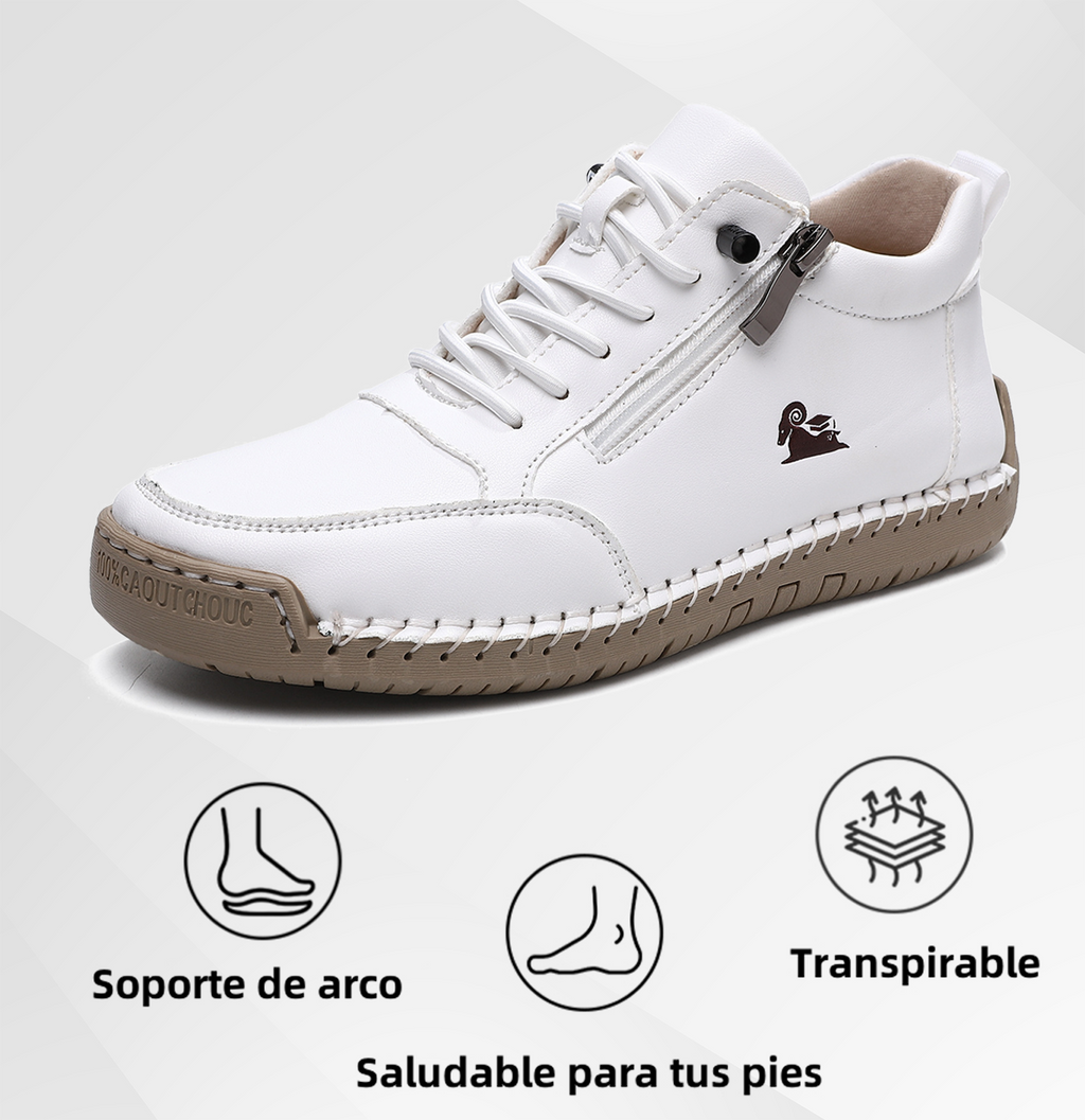 🔥 -50% DTO. | Zapatos Ergonómicos de Piel Premium 👞 Antideslizantes e Impermeables ✅Soporte Plantar, Unisex