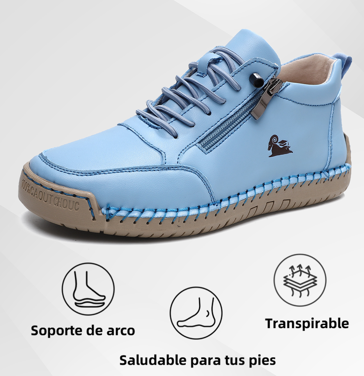 🔥 -50% DTO. | Zapatos Ergonómicos de Piel Premium 👞 Antideslizantes e Impermeables (Soporte Plantar, Unisex)