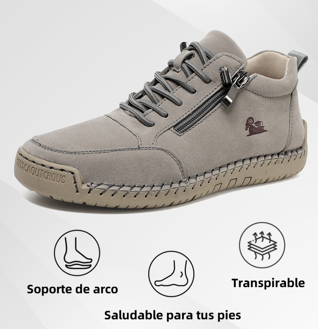 🔥 -50% DTO. | Zapatos Ergonómicos de Piel Premium 👞 Antideslizantes e Impermeables (Soporte Plantar, Unisex)