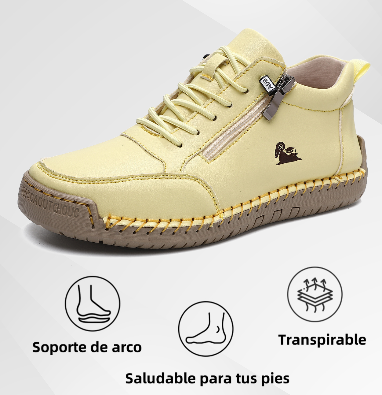 🔥 -50% DTO. | Zapatos Ergonómicos de Piel Premium 👞 Antideslizantes e Impermeables (Soporte Plantar, Unisex)