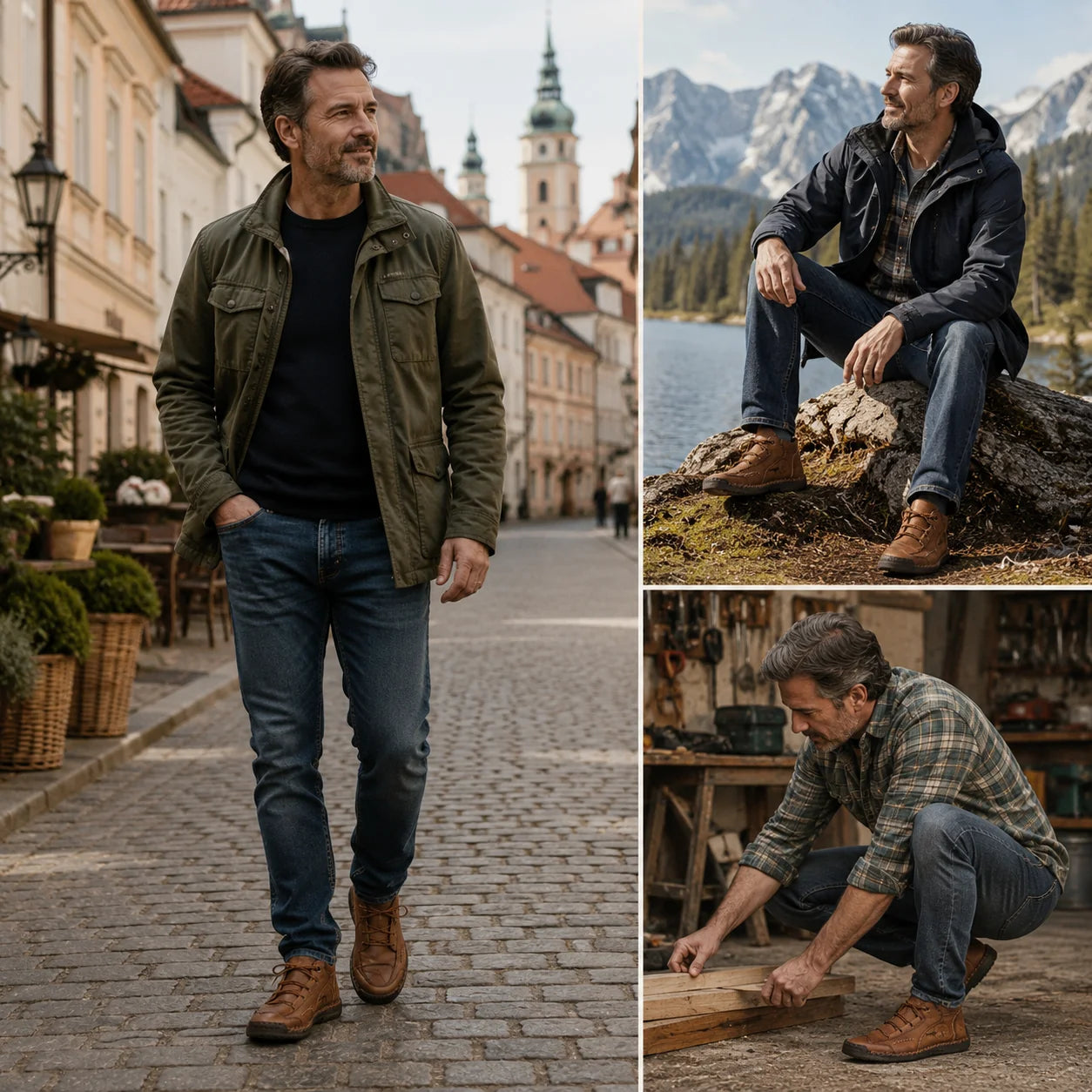 (🔥 50% de descuento - ¡No te lo pierdas!) Zapatos de piel de becerro premium - Zapatos ortopédicos - 👞 Impermeables y antideslizantes (soporte de arco para caminar más fácilmente)