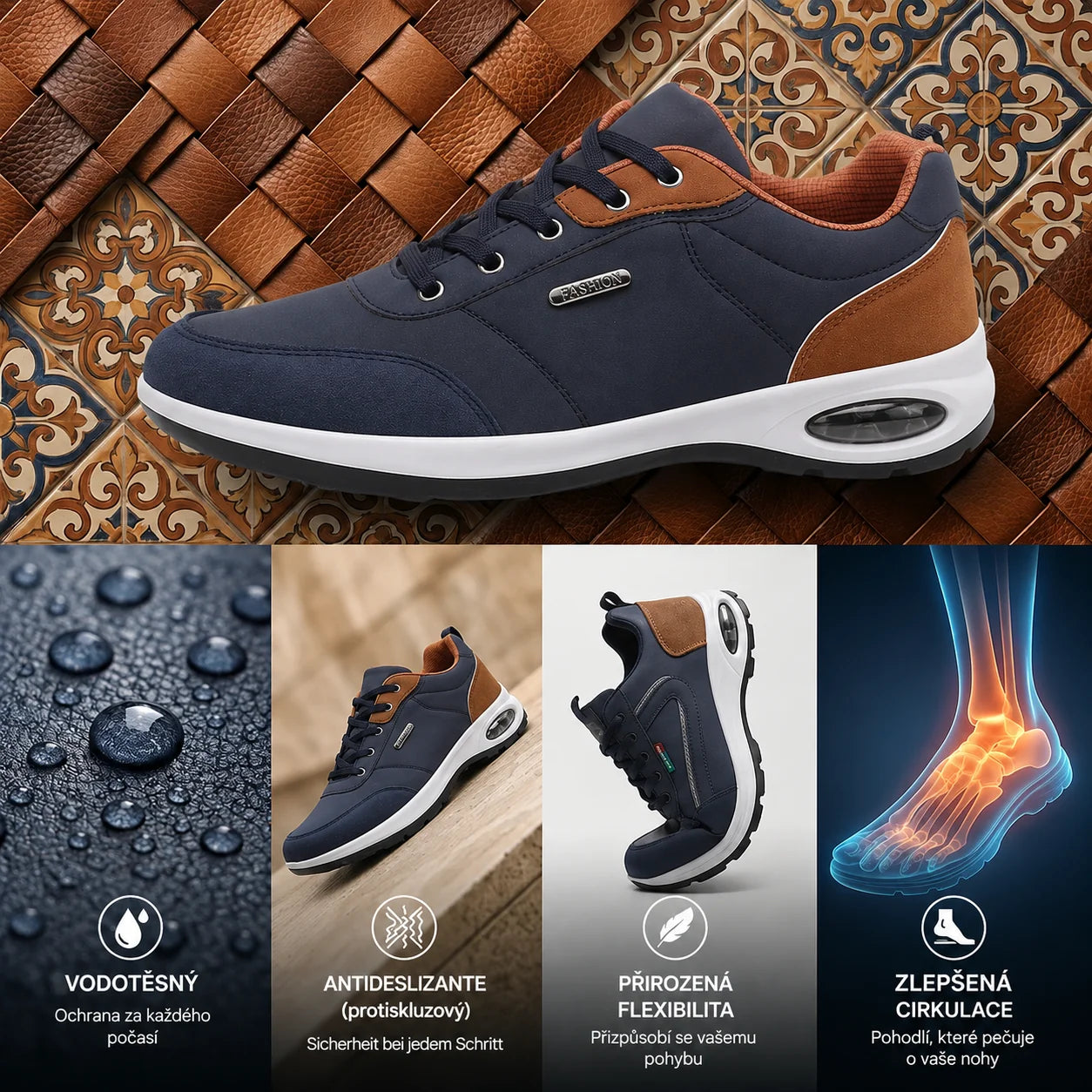 Keenpe® 【🔥Novedad | Mitad de precio por tiempo limitado⏰】 Zapatos de piel de becerro de alta calidad | Cuero genuino | Impermeables y antideslizantes | Alivian la fatiga del pie | Comodidad inmediata 👟