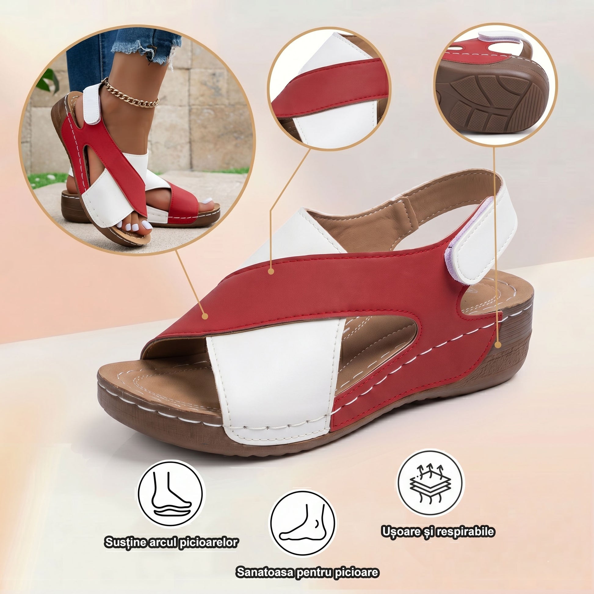⏰️Nu rata reducerea noastră de 50%! ✅ Sandale de înaltă calitate 🦶 Model nou de vară - impermeabile și antiderapante 🔴 ușoare și elegante, potrivite pentru orice ocazie.