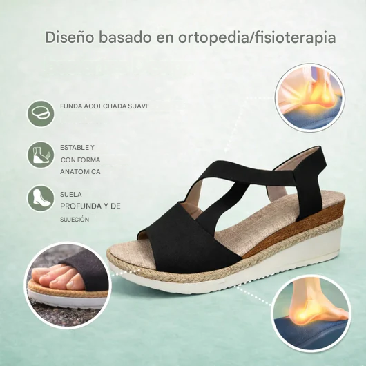 Sandalias ortopédicas- sandalias ergonómicas para aliviar el dolor para mujer.