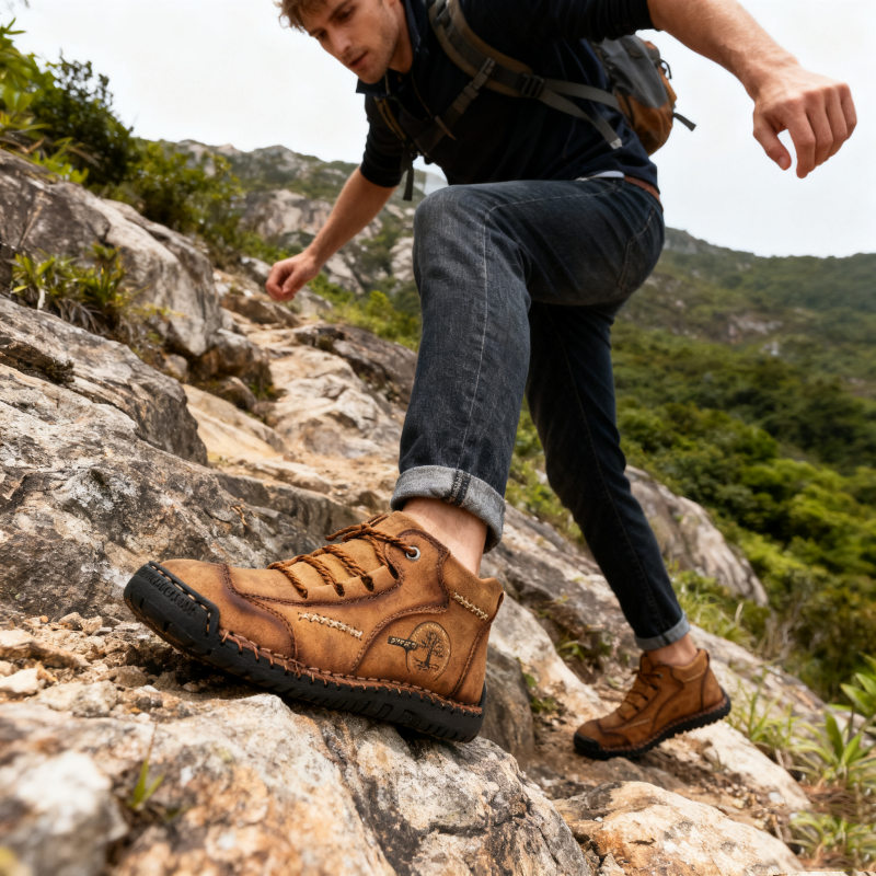 (🔥 50% de descuento - ¡No te lo pierdas!) Zapatos de piel de becerro premium - Zapatos ortopédicos - 👞 Impermeables y antideslizantes (soporte de arco para caminar más fácilmente)