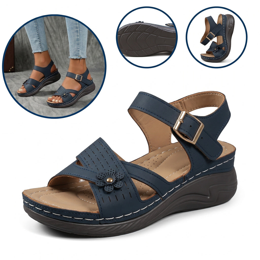Sandalias ortopédicas ergonómicas — Con soporte para el arco del pie que ayuda a aliviar el dolor en los pies, estabilizar el talón y reducir la inestabilidad al caminar