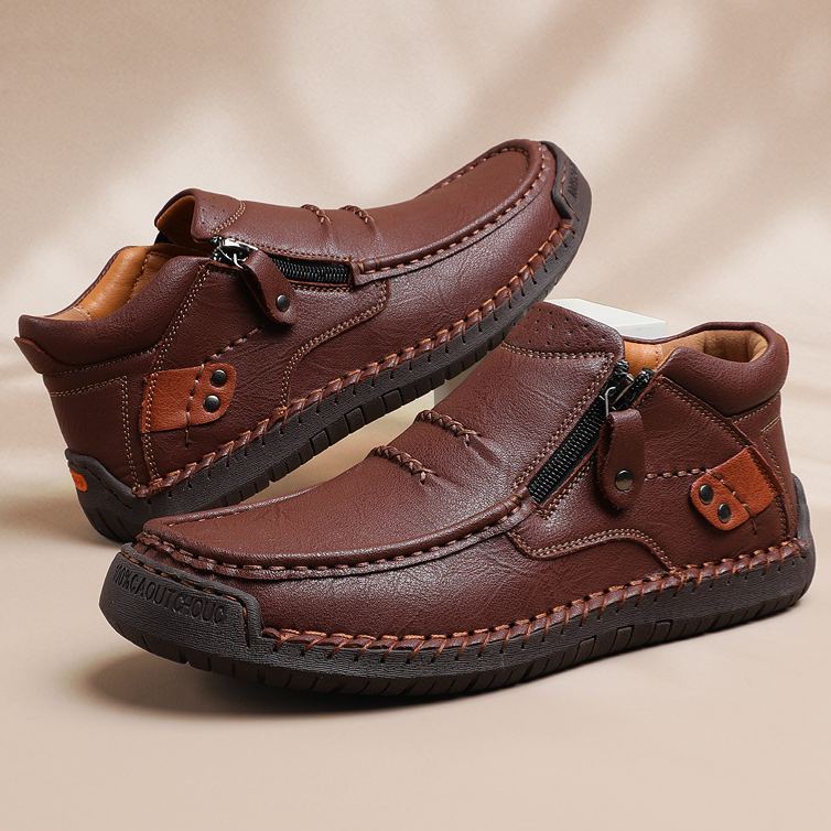 (⏰Oferta por tiempo limitado - 50% de descuento) - Zapatos de cuero genuino hechos a mano - Soporte de arco, impermeables, antideslizantes