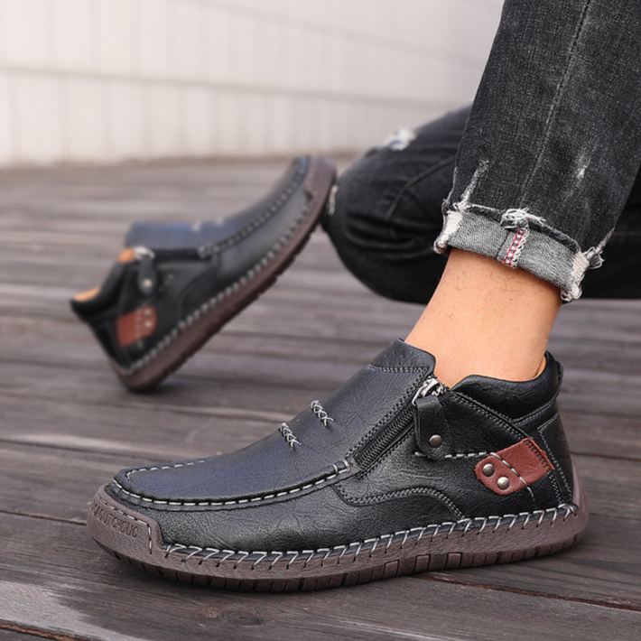 (⏰Oferta por tiempo limitado - 50% de descuento) - Zapatos de cuero genuino hechos a mano - Soporte de arco, impermeables, antideslizantes