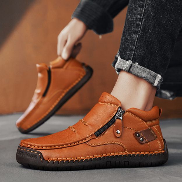 (⏰Oferta por tiempo limitado - 50% de descuento) - Zapatos de cuero genuino hechos a mano - Soporte de arco, impermeables, antideslizantes