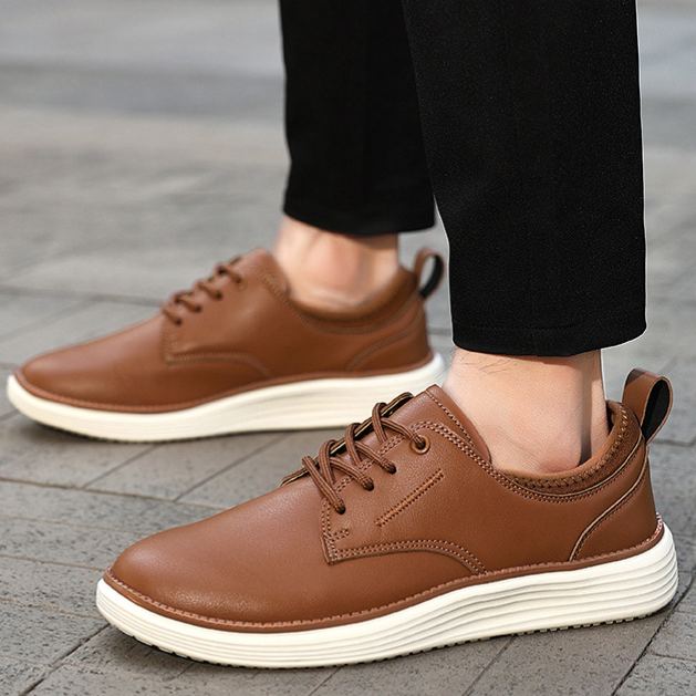 (🔥¡50% DTO. por tiempo limitado!) - Zapatos ortopédicos ASSNAS® de piel auténtica, cómodos y elegantes 👞 (impermeables, antideslizantes, soporte de arco, pisada suave)