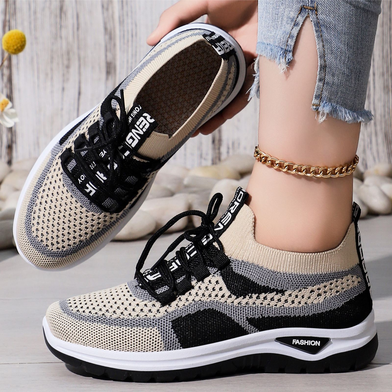 🔥Oferta especial por tiempo limitado🔥 Zapatos ortopédicos de malla para mujer: soporte para el arco, antideslizantes y con absorción de impactos 👟 Cada paso es fácil y cómodo, dile adiós al dolor ✅