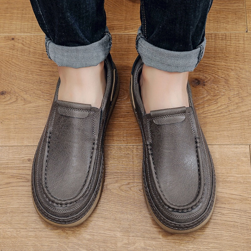 🎉 ¡Sconto del 50% hoy! 👞 Zapatos de cuero para hombre de uso diario 🐂 Hechos de piel de vacuno australiana de alta calidad ✅ Transpirables y ligeros 🦶 Soporte del arco plantar y eficaz absorción de impactos ✅ Ideales para caminar todo el día sin moles