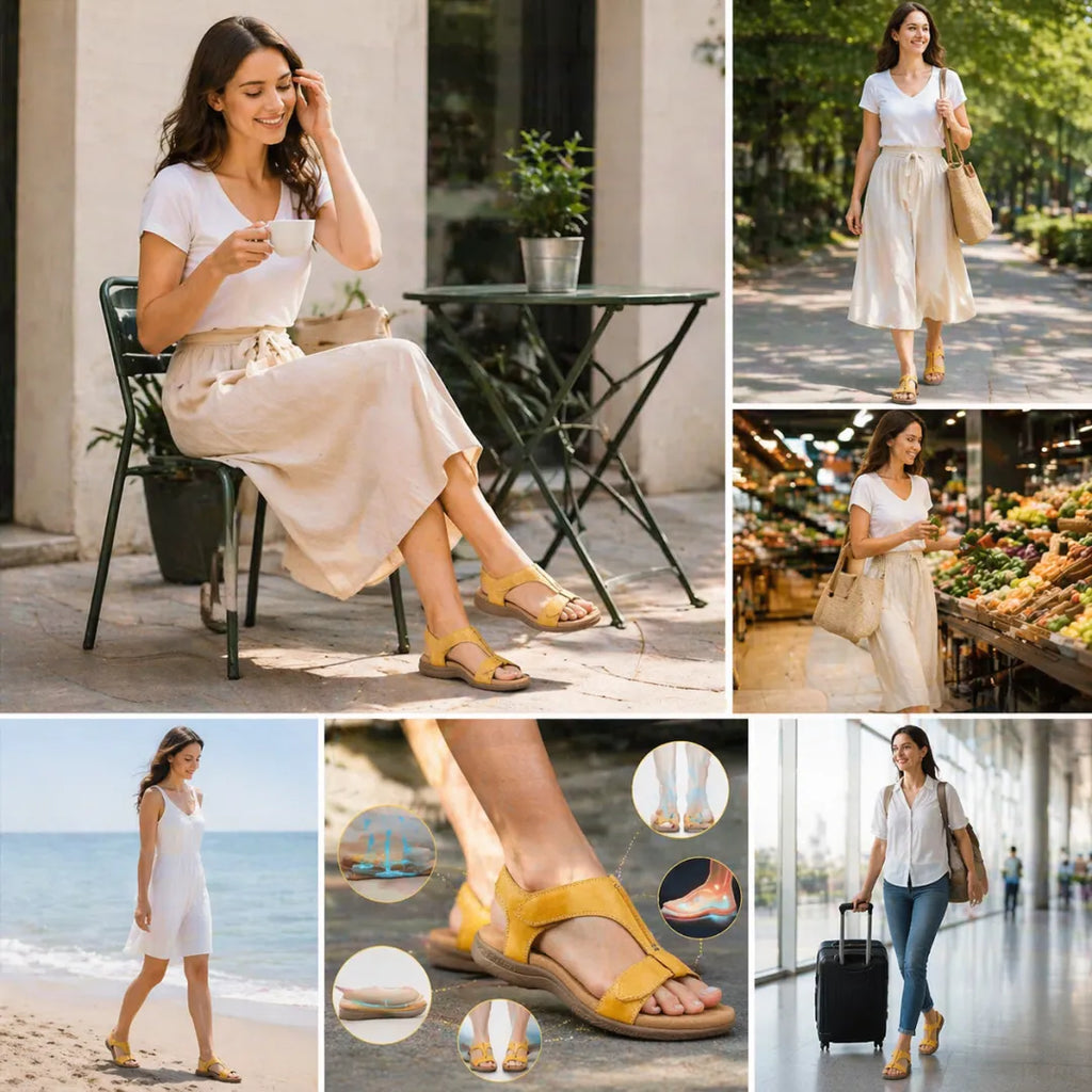 【🎁Ultimo giorno a metà prezzo! Non perdete l'occasione!】Sandali ortopedici e ammortizzanti dal design ergonomico per un'esperienza di camminata più confortevole👞