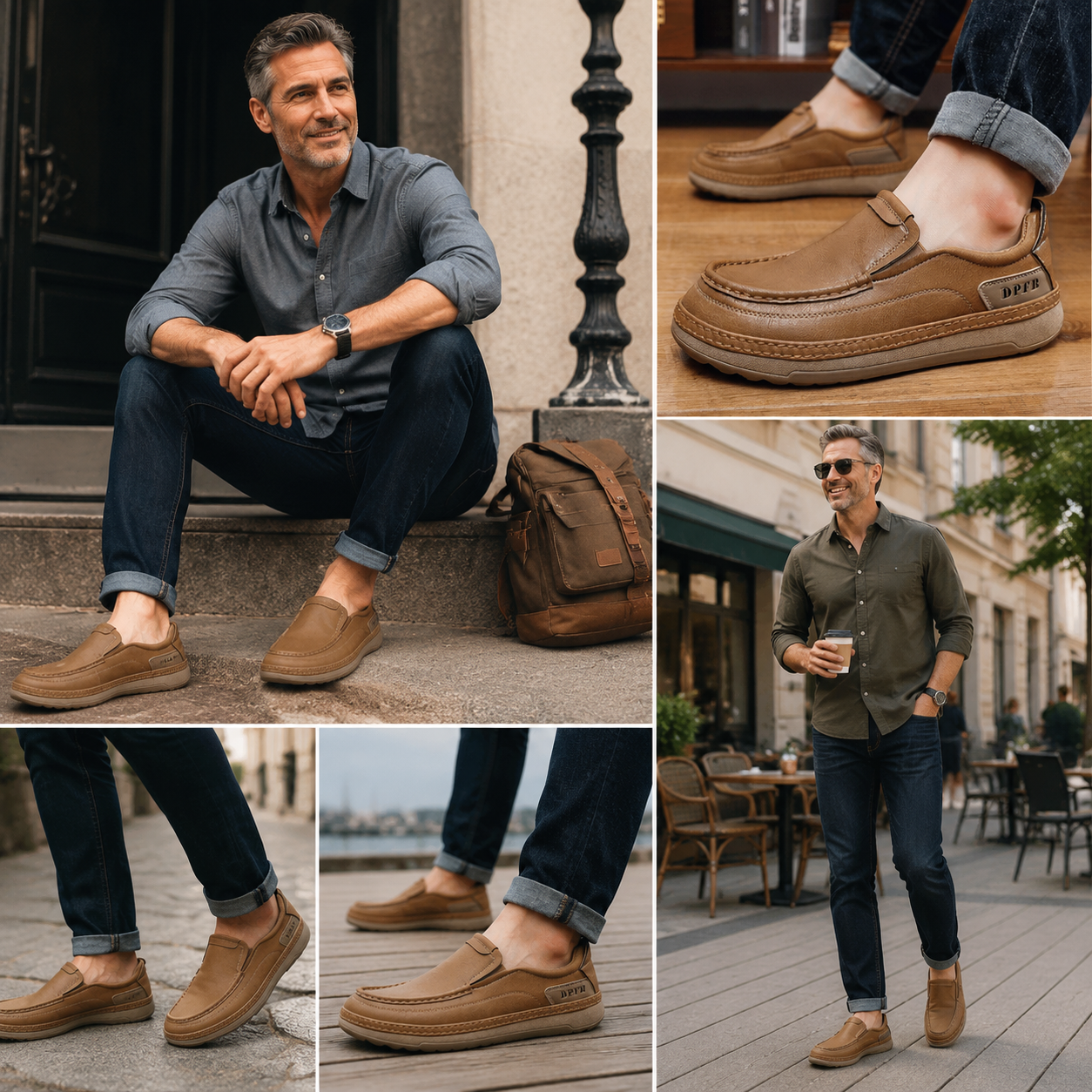 🎉 ¡Sconto del 50% hoy! 👞 Zapatos de cuero para hombre de uso diario 🐂 Hechos de piel de vacuno australiana de alta calidad ✅ Transpirables y ligeros 🦶 Soporte del arco plantar y eficaz absorción de impactos ✅ Ideales para caminar todo el día sin moles